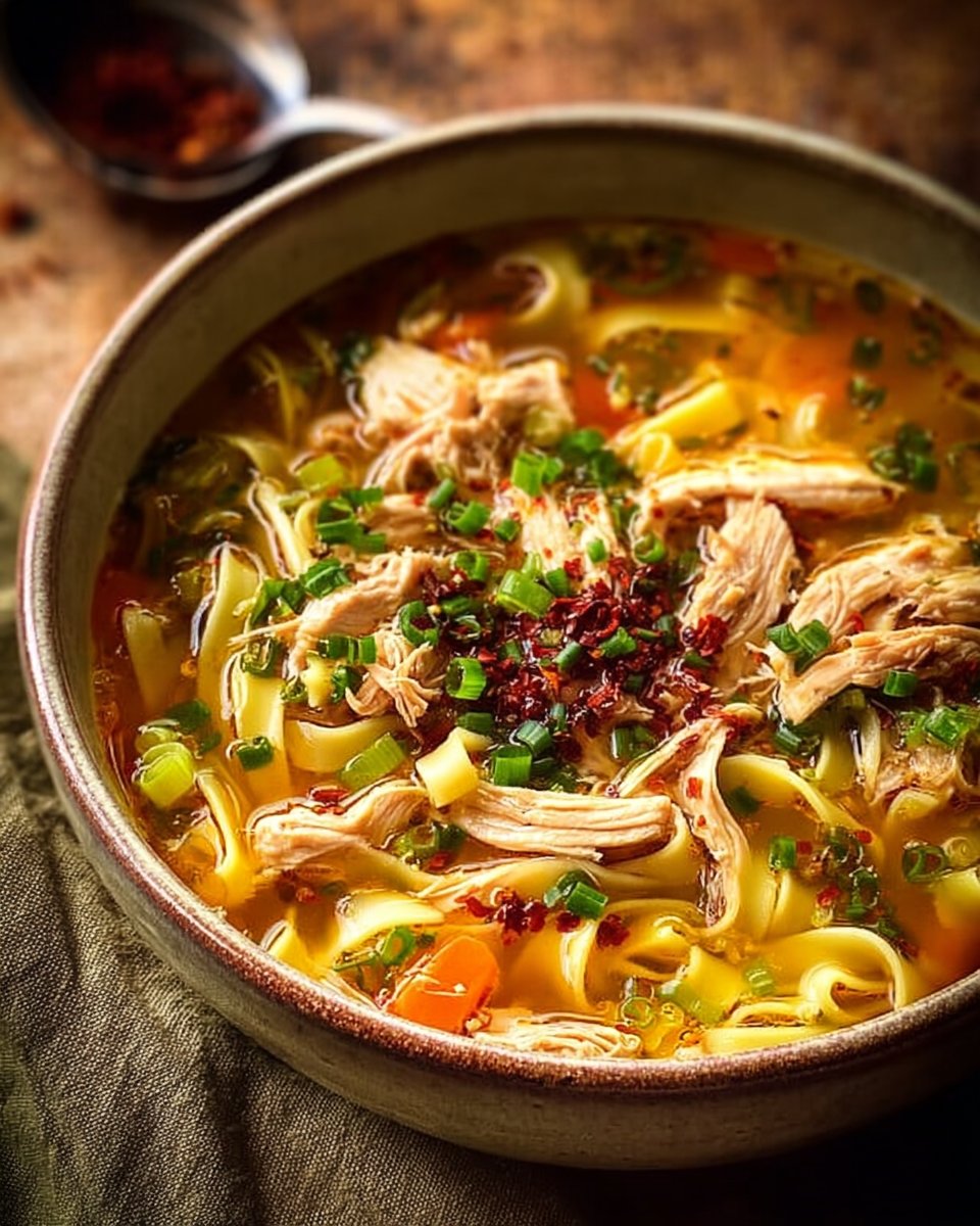 Aromatic Ginger Garlic Chicken Noodle Soup - Alrightwithme 1 Aromatic Ginger Garlic Chicken Noodle Soup - Alrightwithme