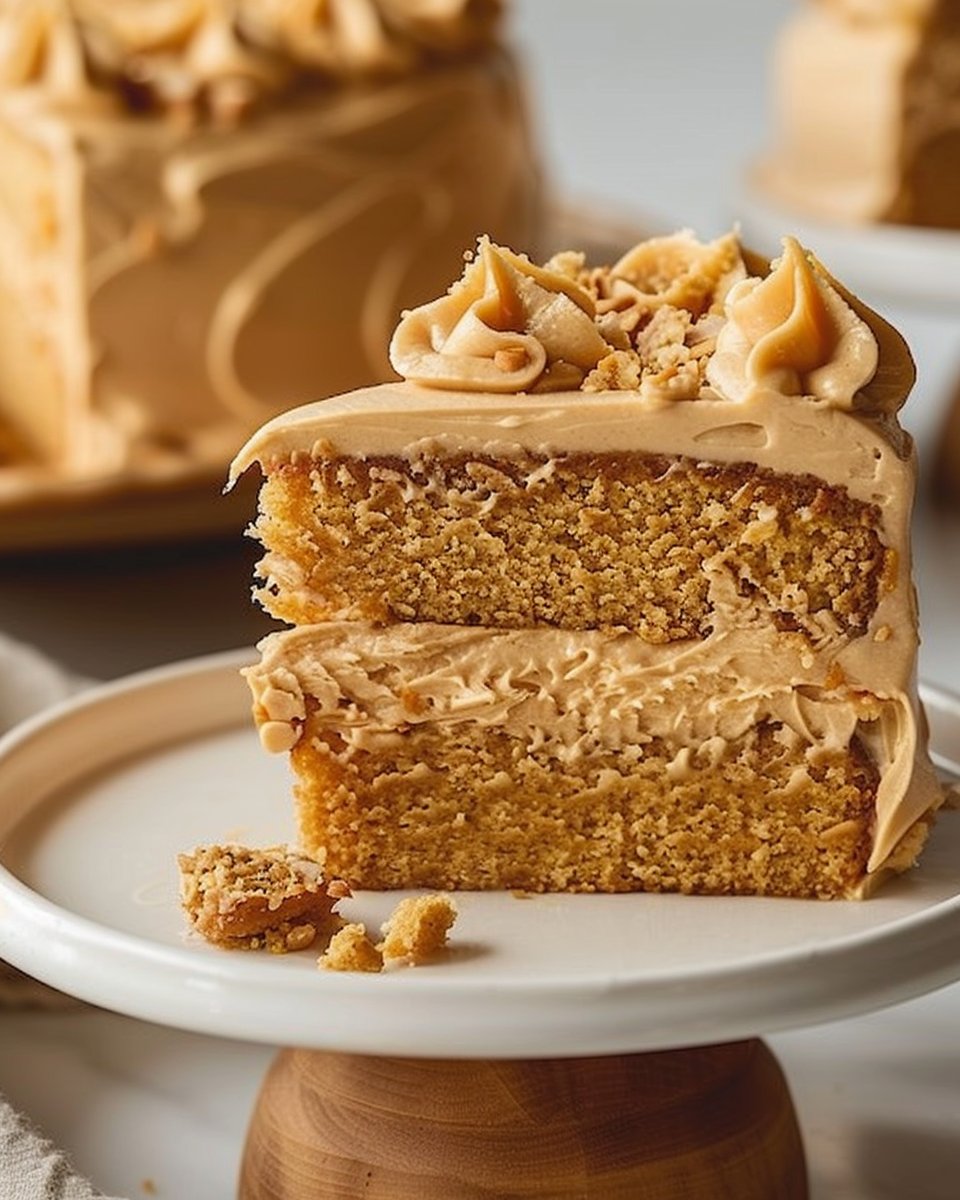 Peanut Butter Cake with Peanut Butter Frosting