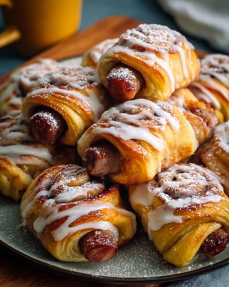 Breakfast Pigs in Cinnamon Rolls