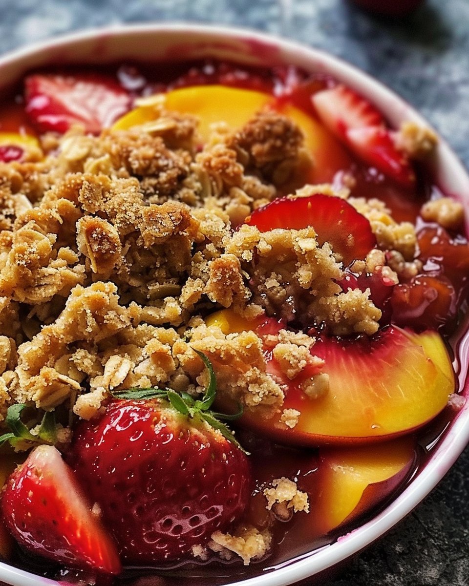Strawberry Peach Crisp
