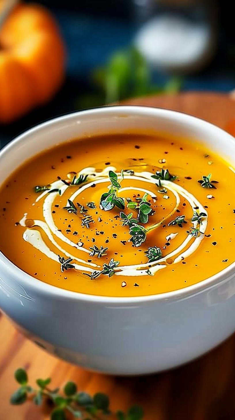 Soupe potimarron au lait de coco