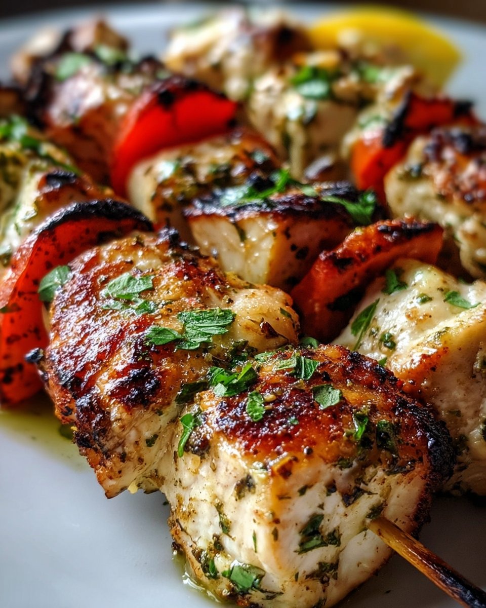 Easy Greek Marinated Chicken Kabobs