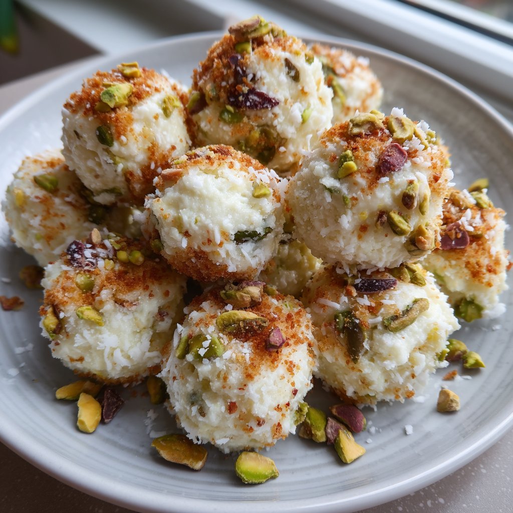 Pistachio Ricotta Protein Bites