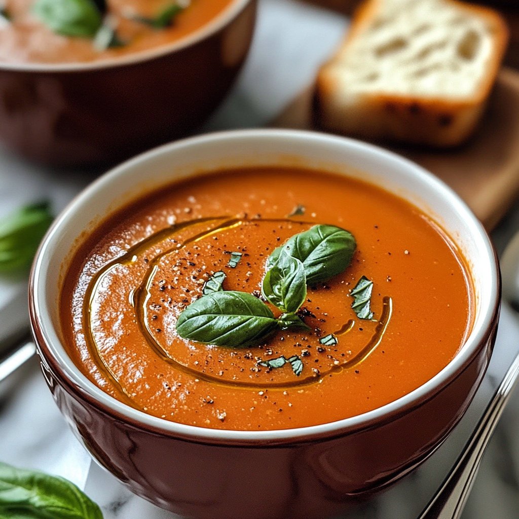 Homemade Tomato Basil Soup