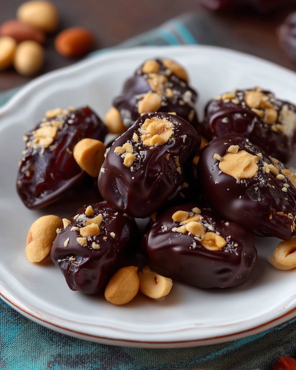 Dattes, cacahuètes et chocolat - l'encas sain sans sucre ajouté