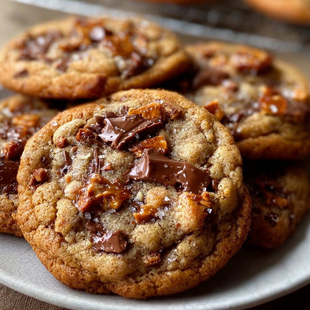 Easy Brown Butter Toffee Cookies