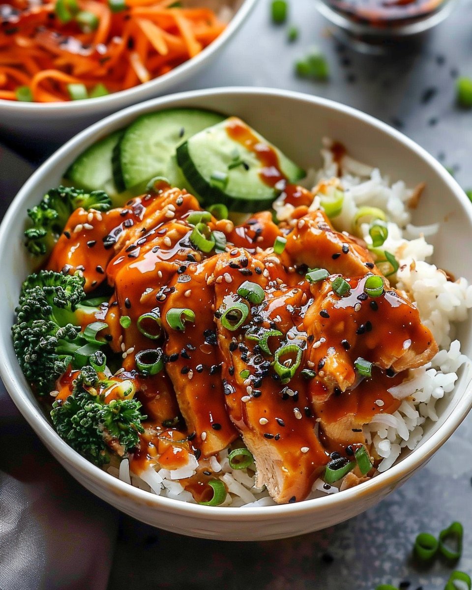 Sticky Chicken Rice Bowls
