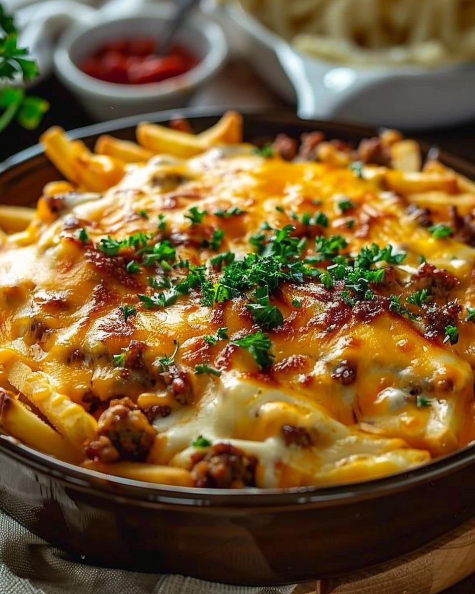 Cheeseburger French Fry Casserole