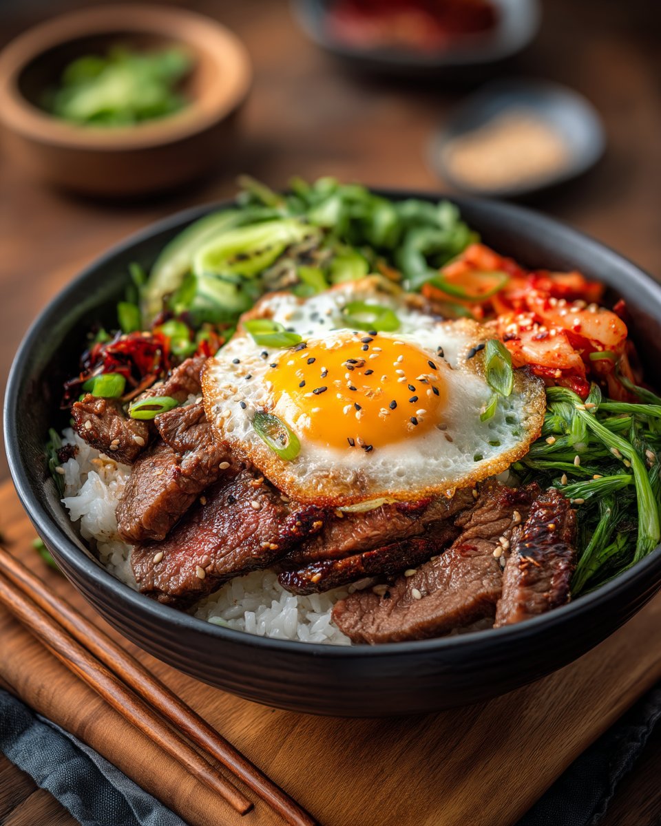 Savory Korean BBQ Steak Rice Bowls