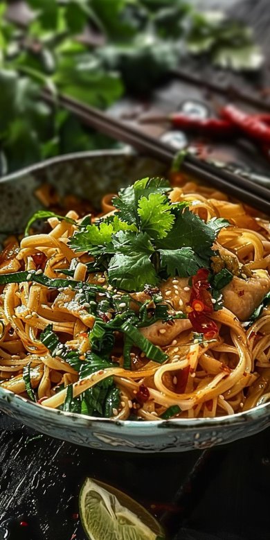 Nouilles coriandre-lime