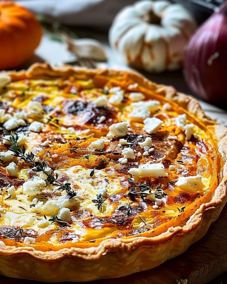 Savory Pumpkin, Feta & Thyme Quiche: A Comforting Fall Classic
