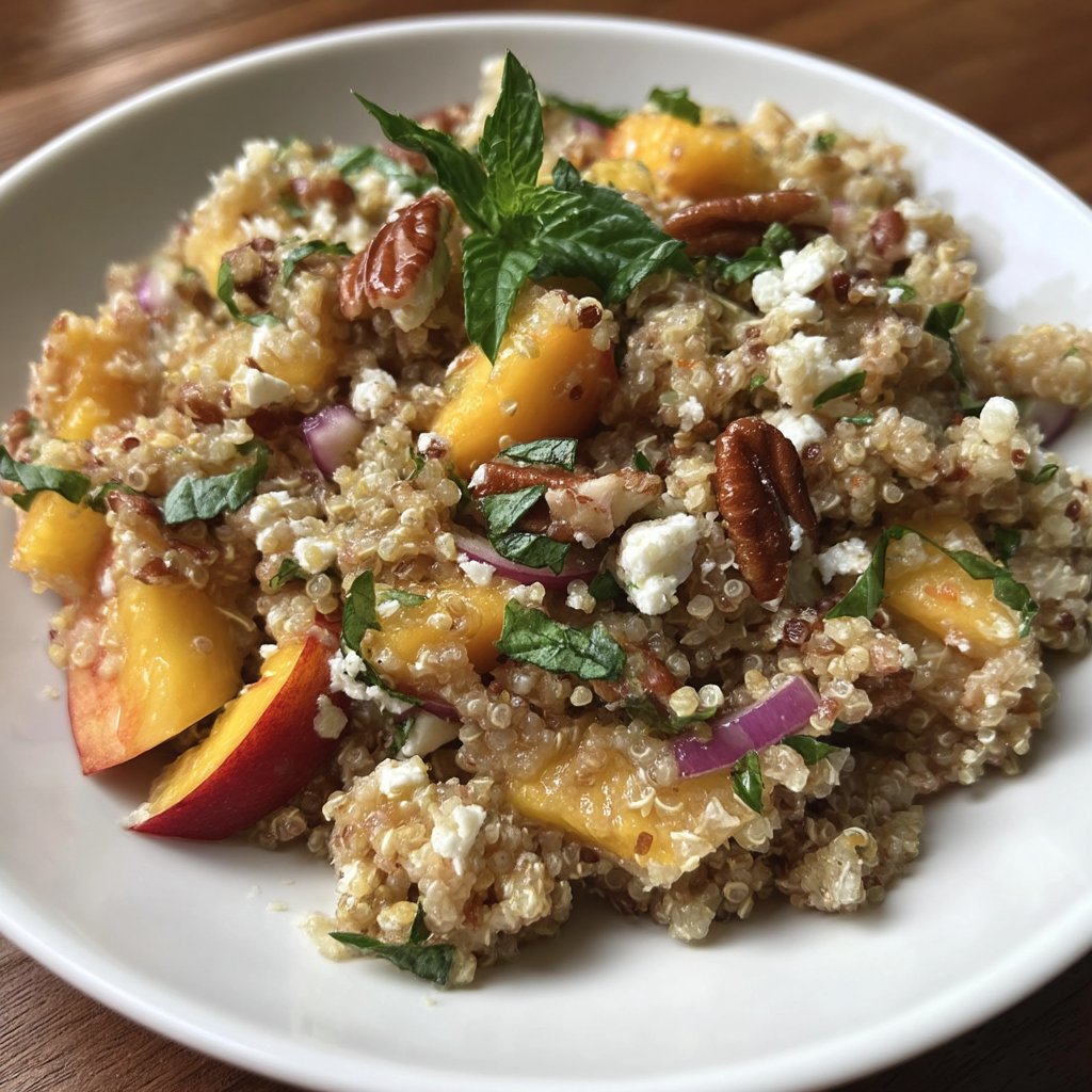 Peach & Pecan Quinoa Salad 2 Peach & Pecan Quinoa Salad
