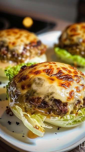 Enjoy Flavorful Oven-Baked Cabbage Burgers in Just 4 Steps!
