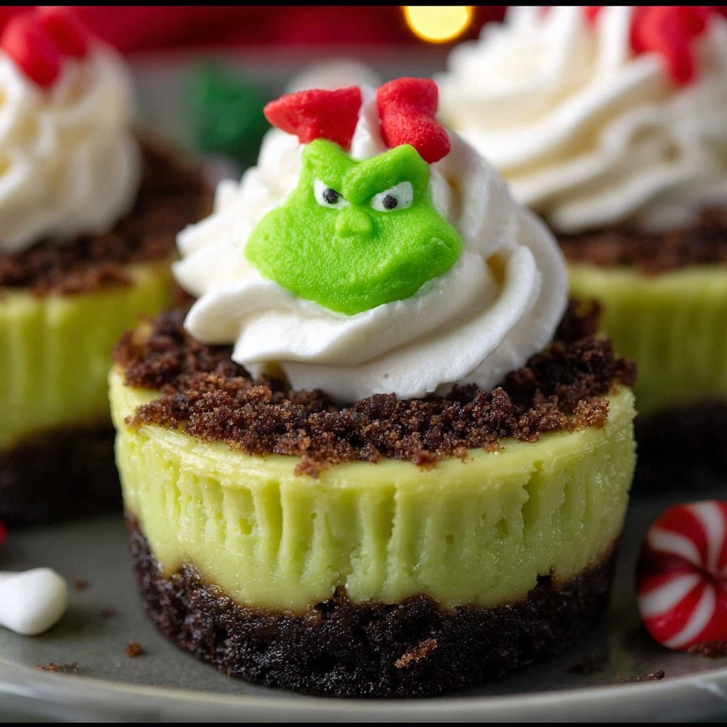 Grinch Mini Cheesecakes