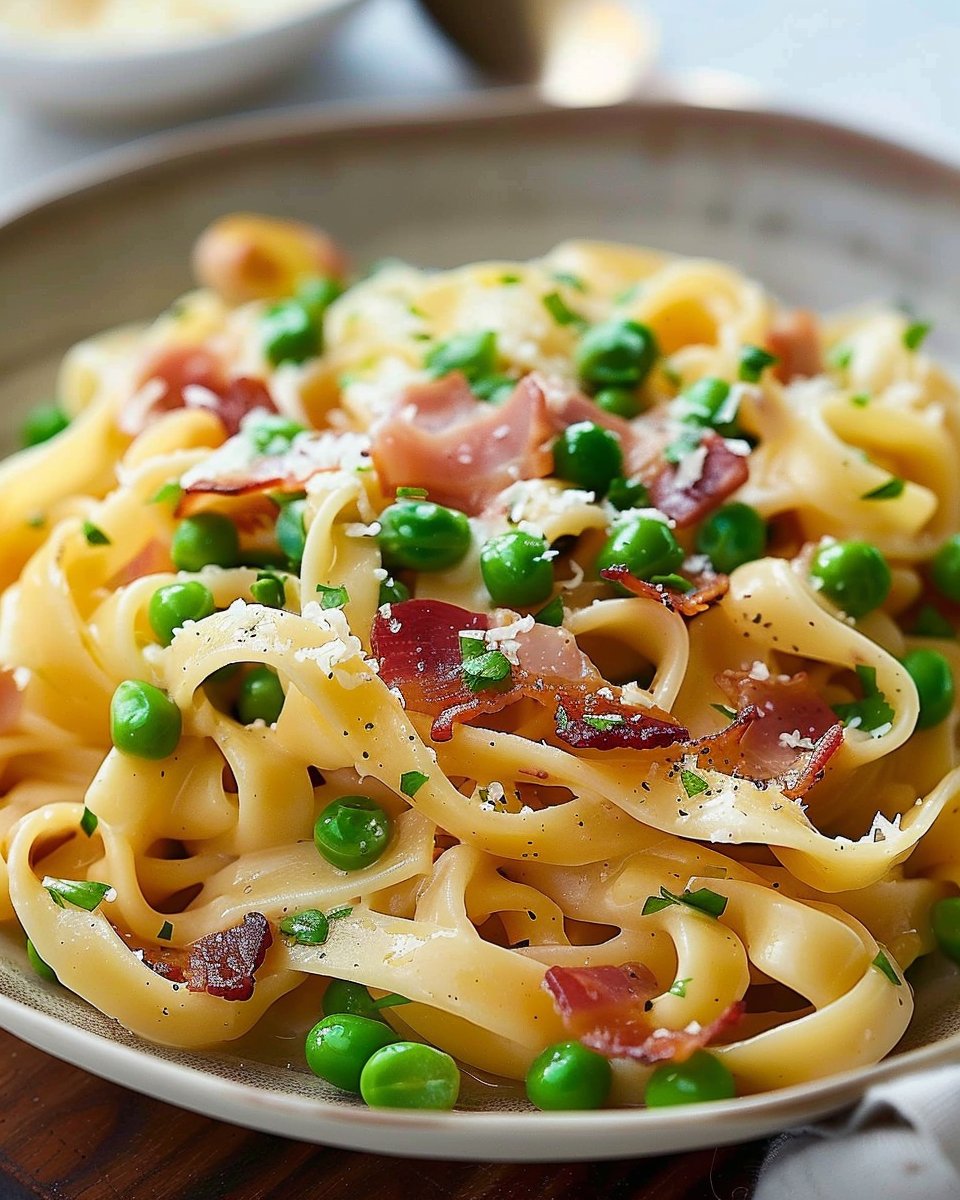 Pasta with Peas and Pancetta 2 Pasta with Peas and Pancetta