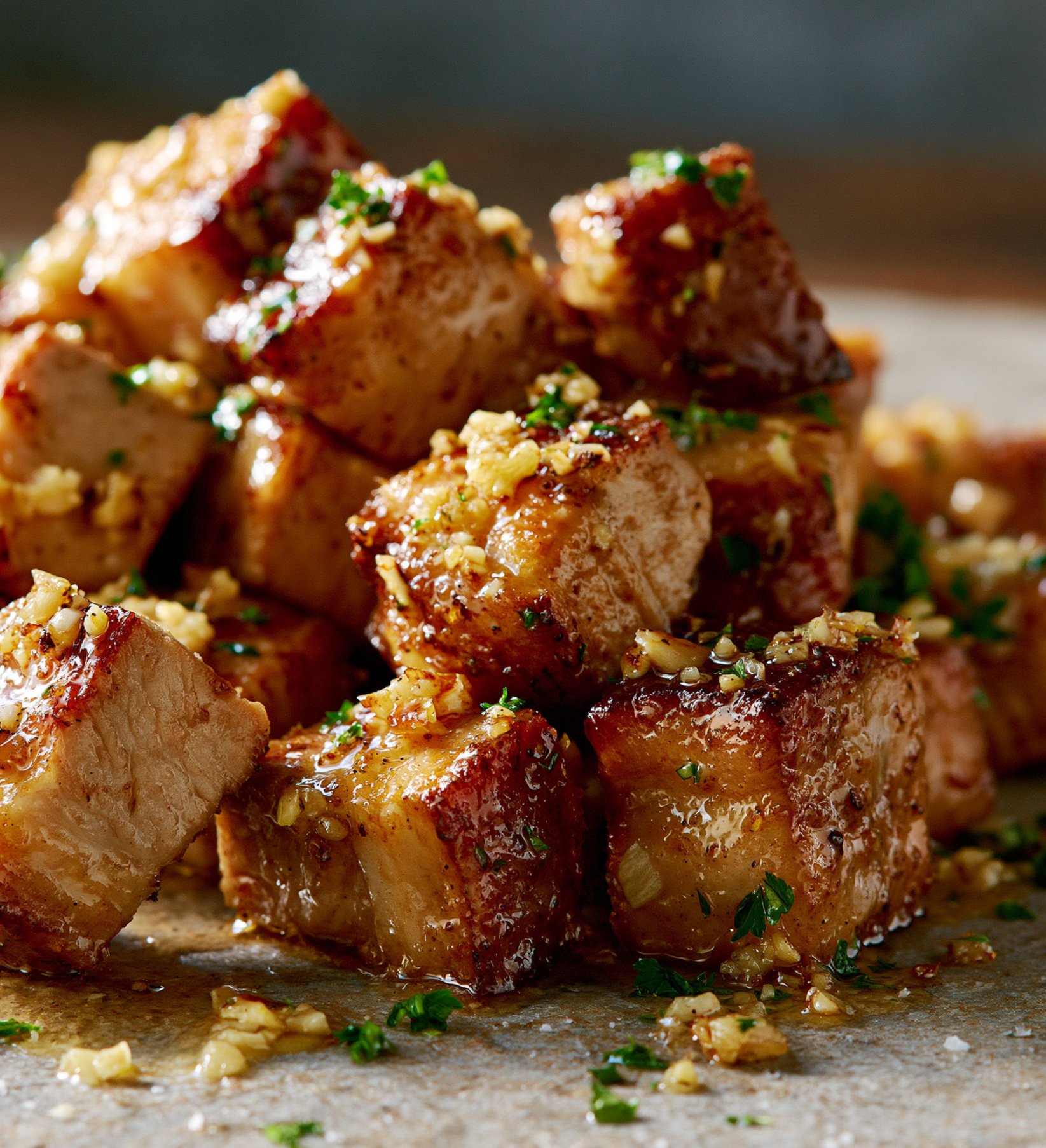 Irresistibly Savory Garlic Pork Bites: Easy Flavor Explosion!