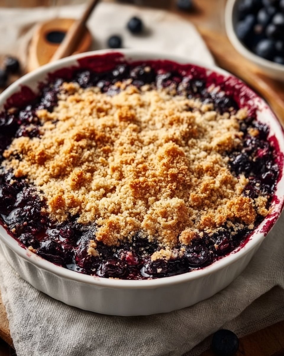 Healthy Blueberry Crisp