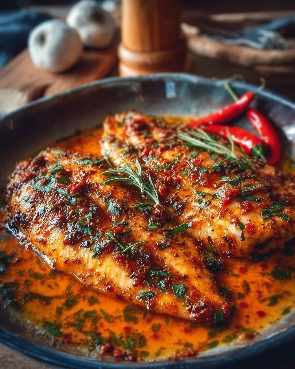 Roasted Tilapia with Pepper Sauce