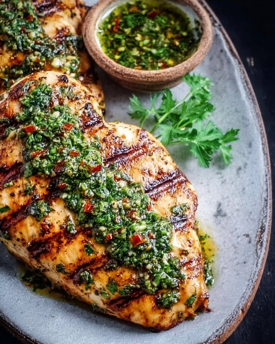 Grilled Chicken Breast with Chimichurri Sauce
