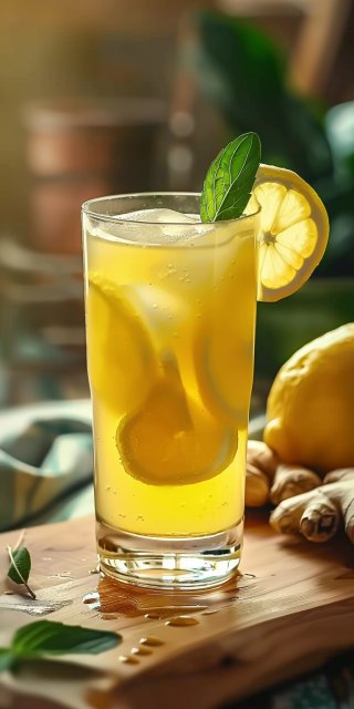 Detox Drink Ginger Lemon