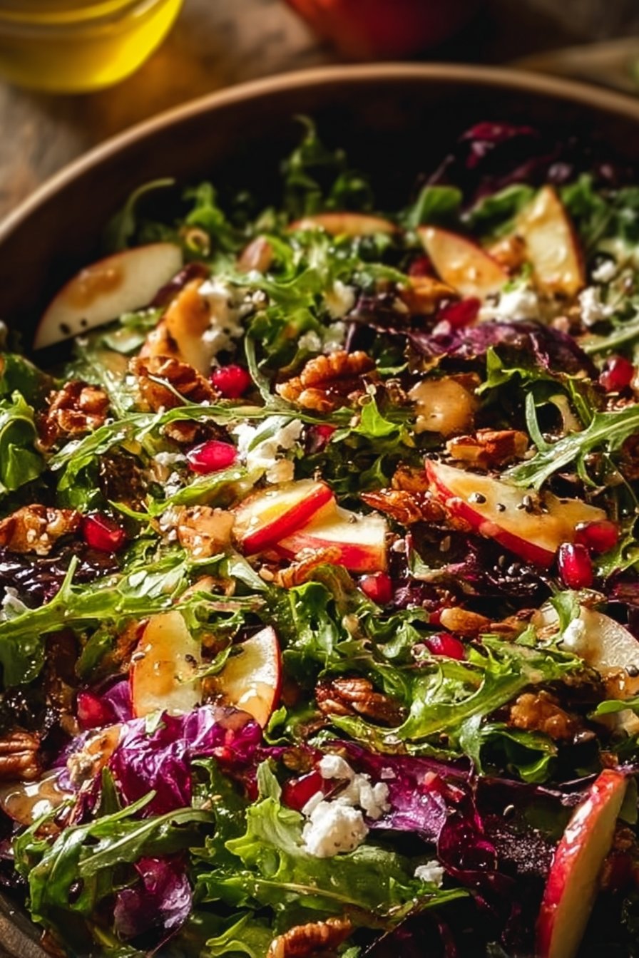 Christmas Salad with Honey Mustard Dressing