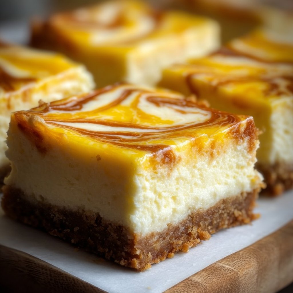 Swirled Lemon Cheesecake Bars