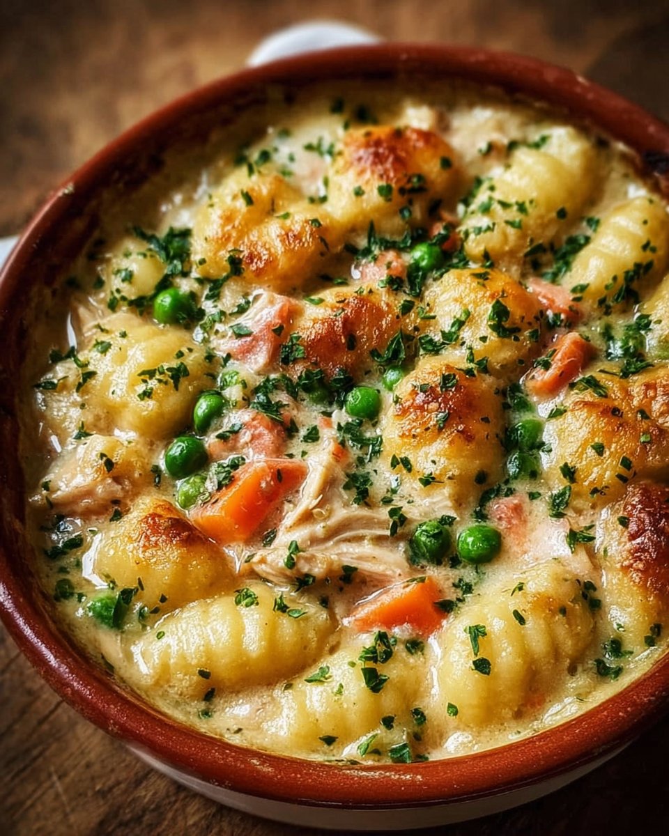 One Pot Gnocchi Chicken Pot Pie