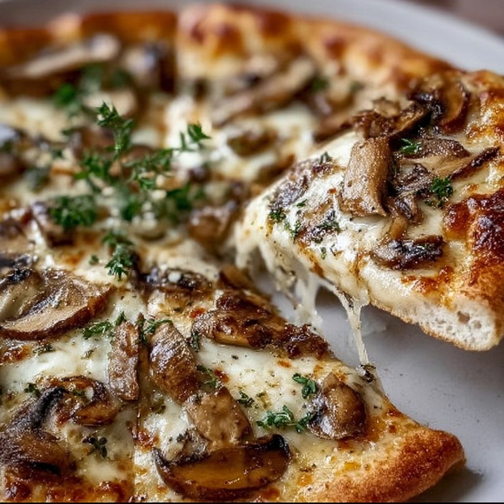 White Mushroom Pizza