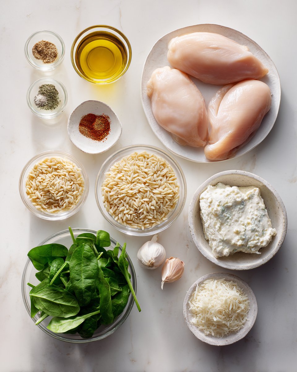 Boursin Orzo with Chicken