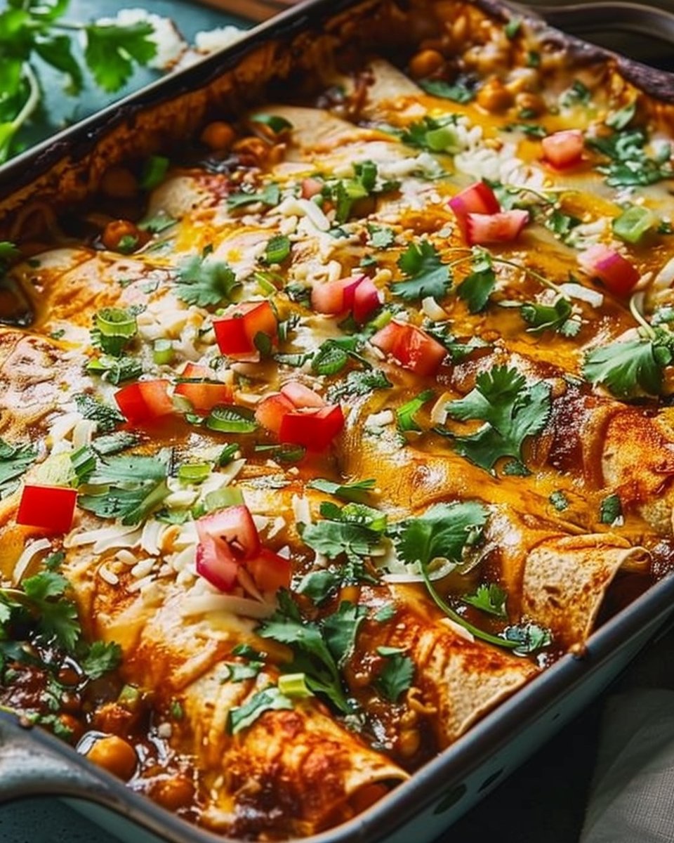 Creamy Coconut Chickpea Enchiladas: A Comforting Twist on a Plant-Based Classic