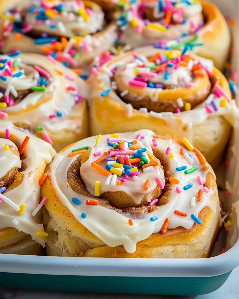 Birthday Cake Cinnamon Rolls 2 Birthday Cake Cinnamon Rolls