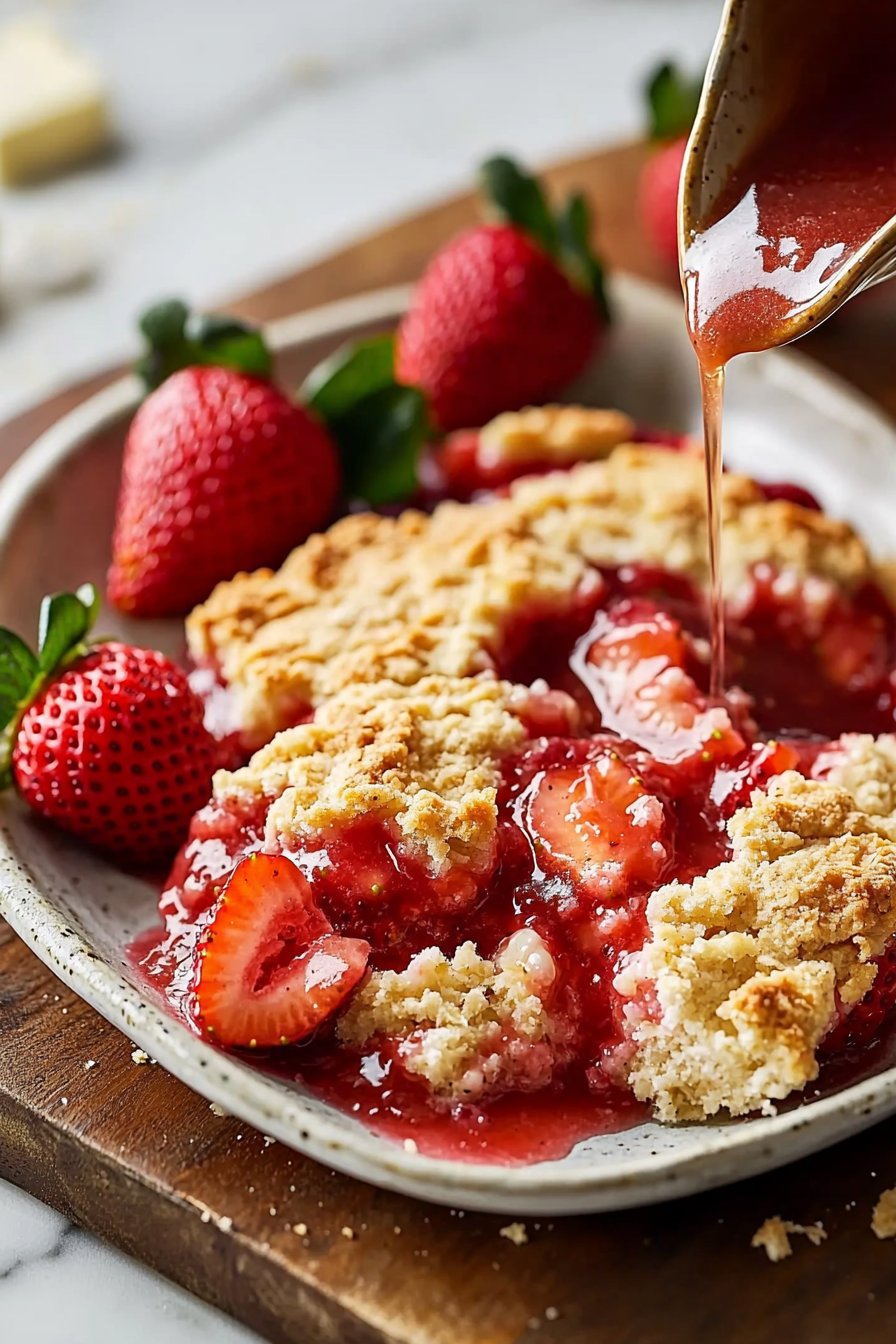 Einfache frische Erdbeer-Cobbler