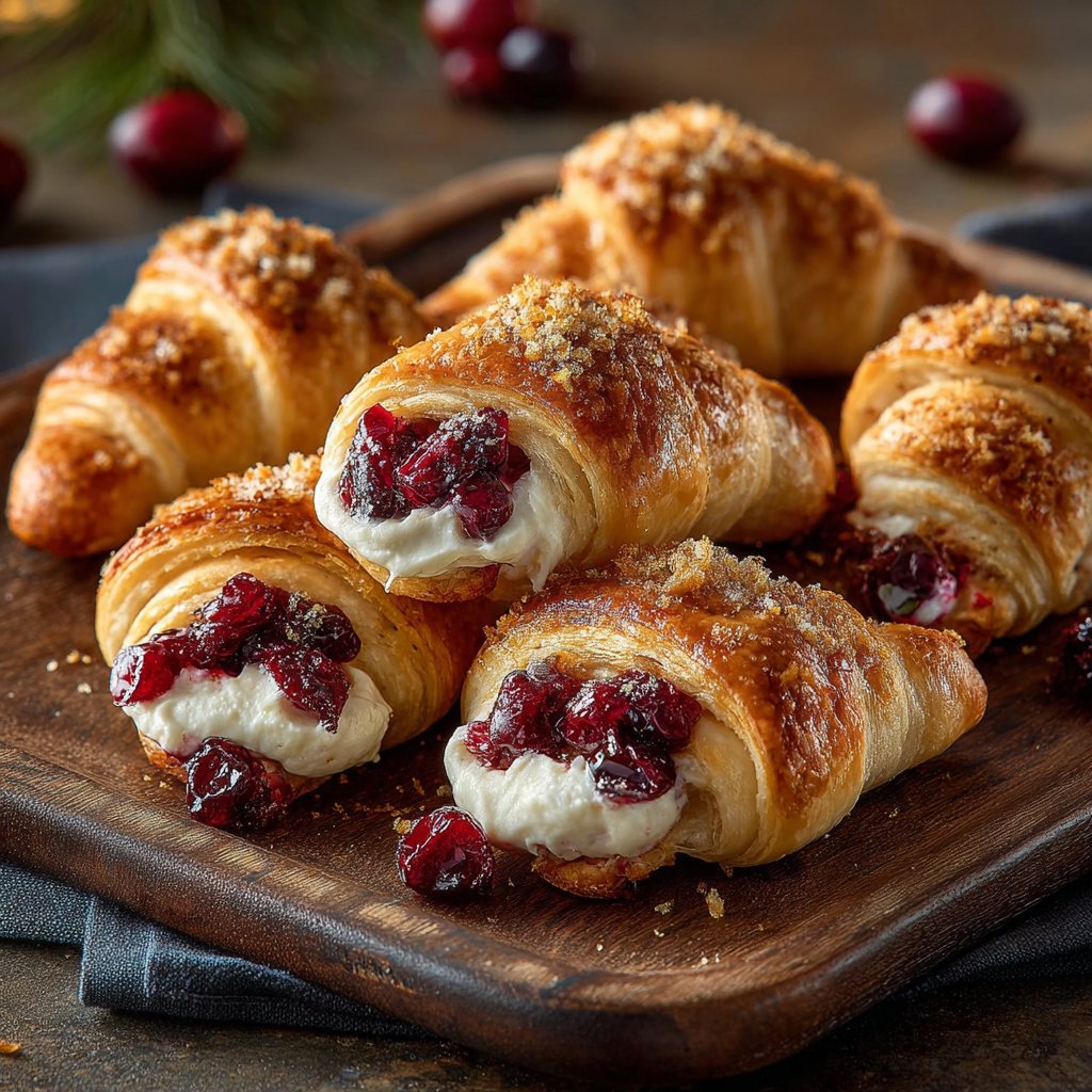 Cranberry Cream Cheese Crescent Bites