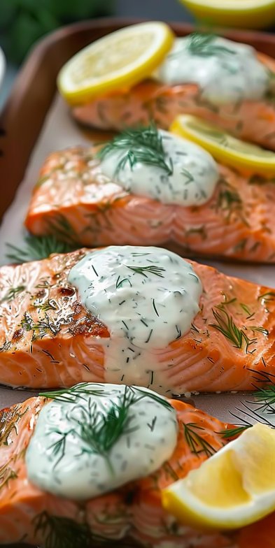 Saumon sauce yaourt aneth