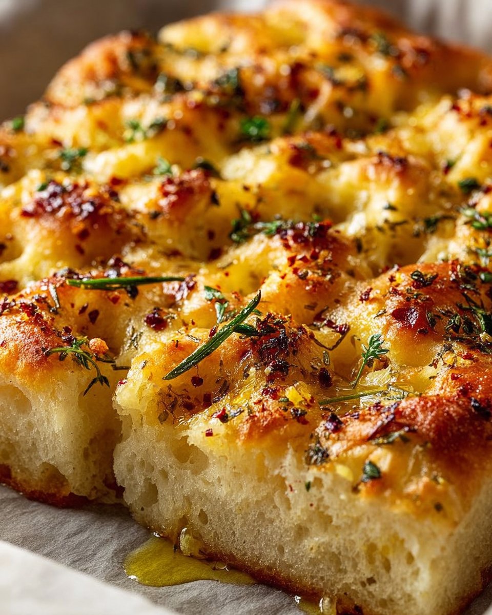 Italian Garlic Butter Focaccia