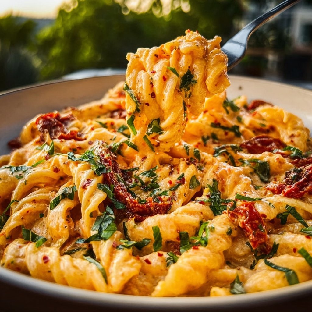 Creamy Vegan Sun-Dried Tomato Pasta