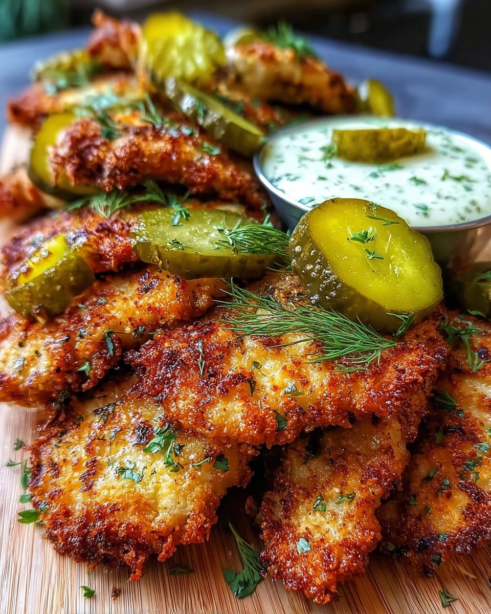 Crispy Dill Pickle Parmesan Chicken