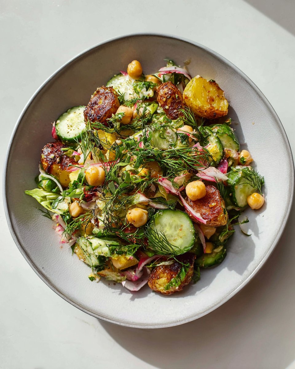 Roasted Potato and Chickpea Salad