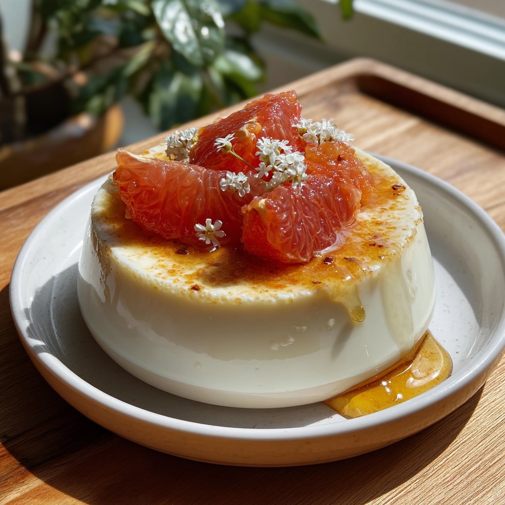 Orange Blossom Panna Cotta with Honey Citrus 2 Orange Blossom Panna Cotta with Honey Citrus