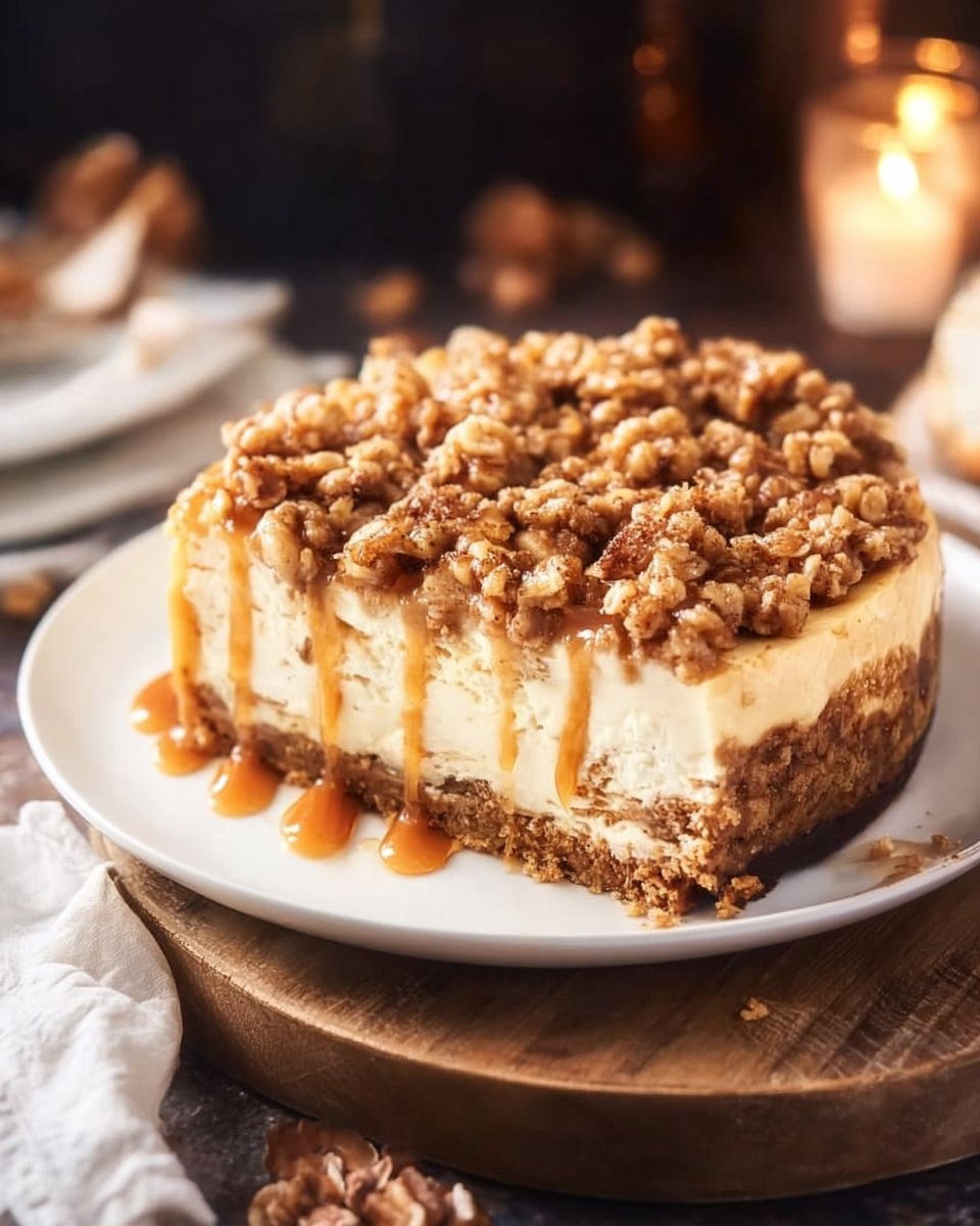 Apple Crisp Cheesecake 4 Apple Crisp Cheesecake