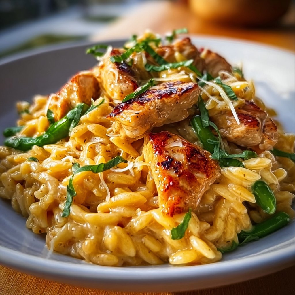 Easy High Protein Chicken Orzo