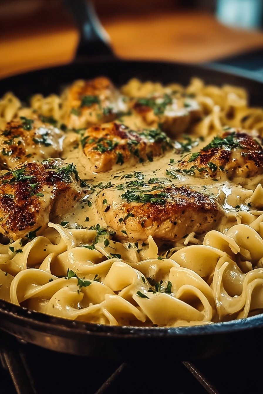 Easy One-Pan Chicken with Buttered Noodles