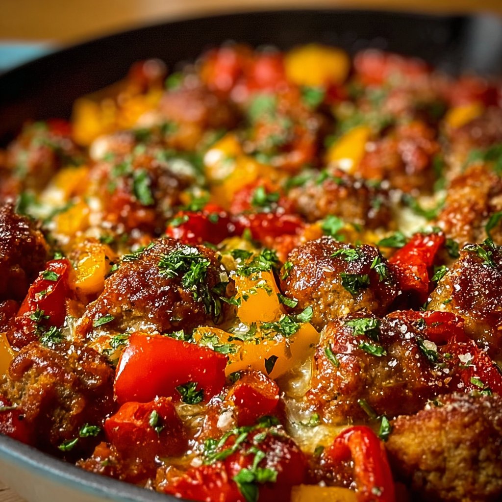 Flavorful Italian Sausage & Pepper Casserole