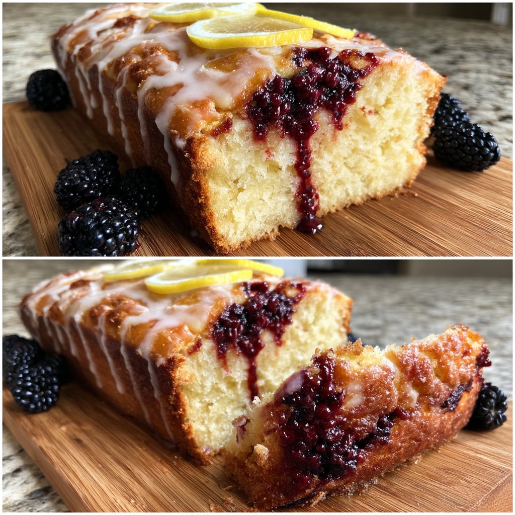 Lemon Olive Oil Loaf with Blackberry Glaze 2 Lemon Olive Oil Loaf with Blackberry Glaze