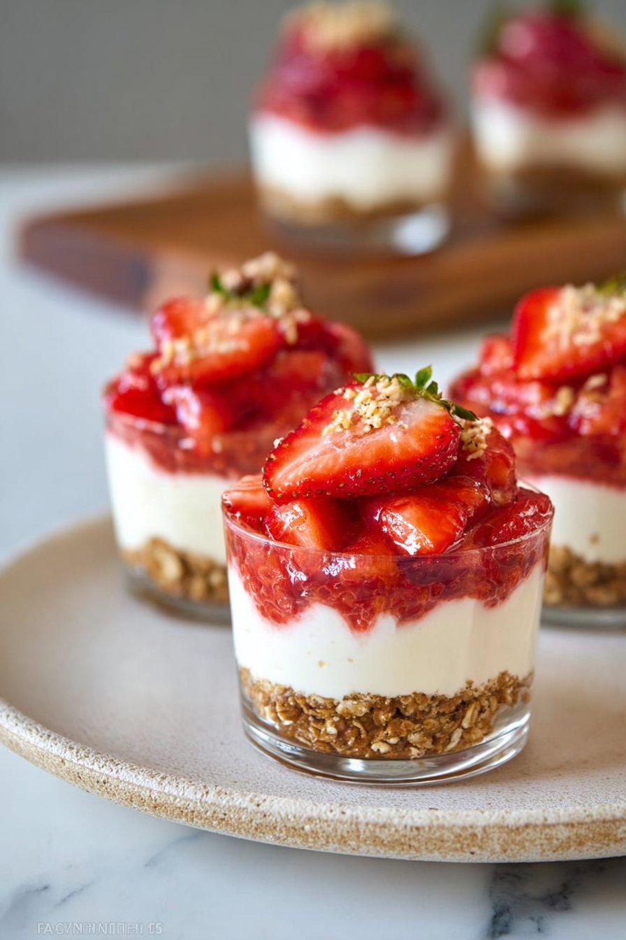 Strawberry Pretzel Dessert Cups