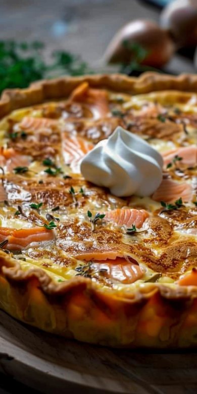 Quiche au saumon fumé