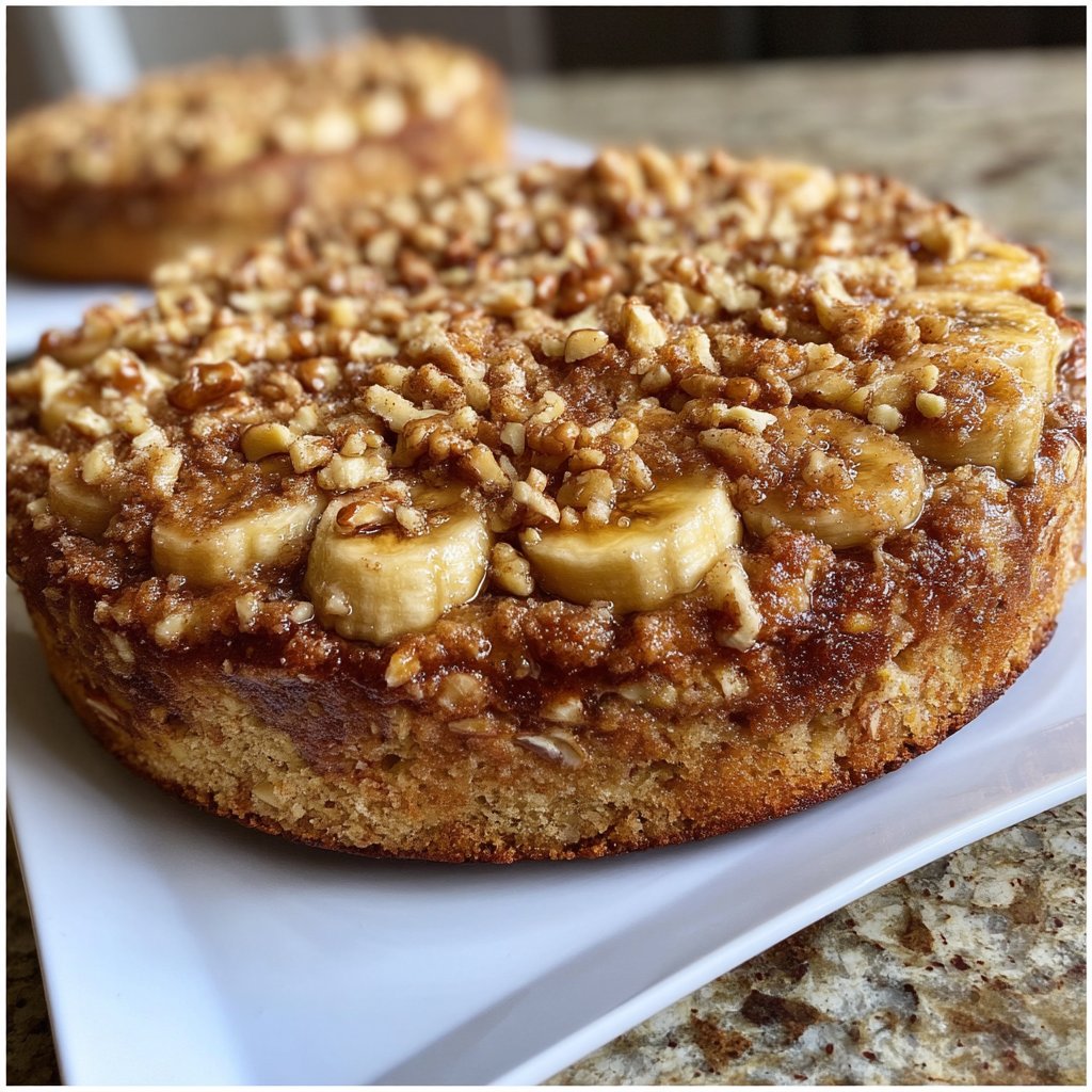 Brown Butter Banana Oat Cake with Cinnamon Crumble