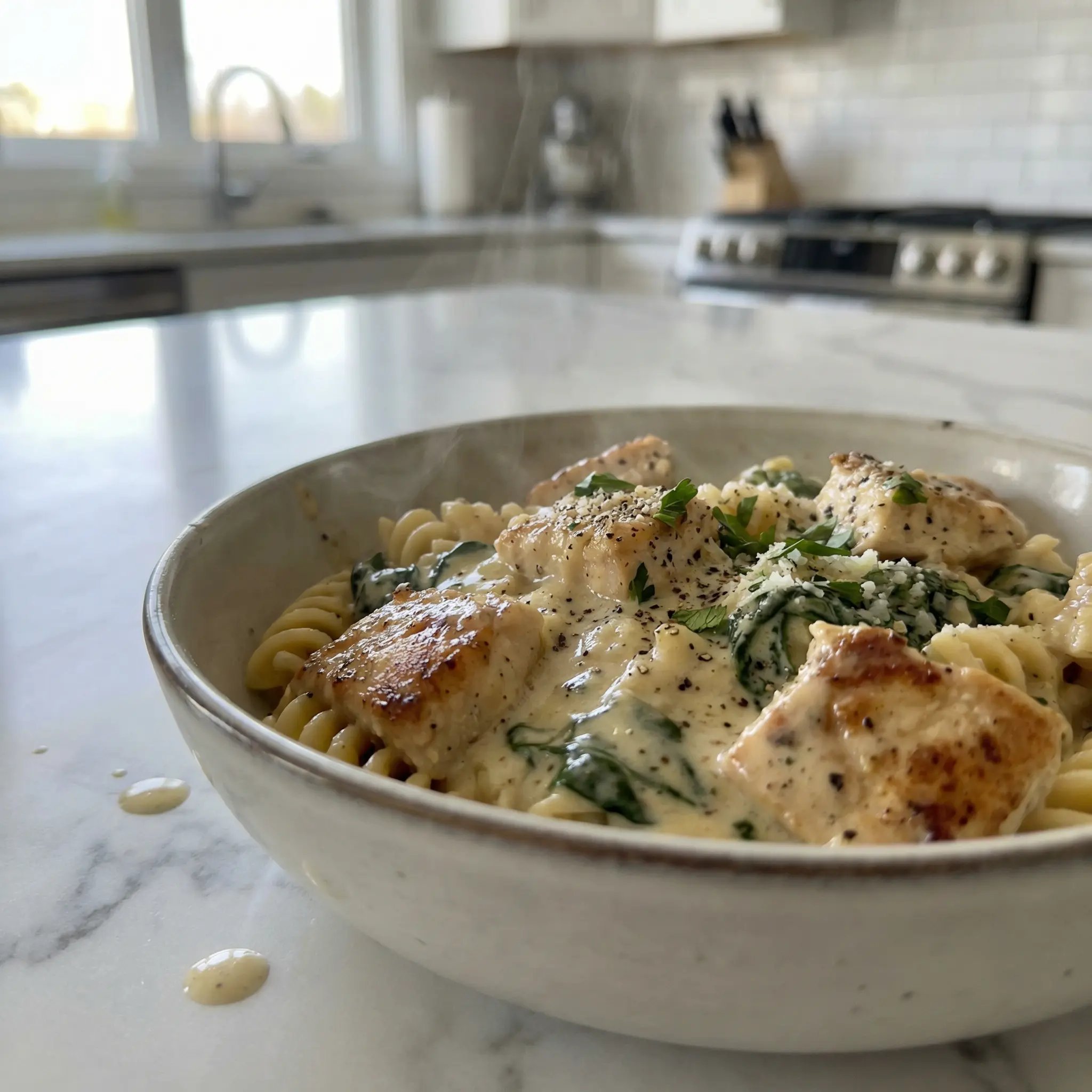 Creamy Garlic Parmesan Chicken Pasta