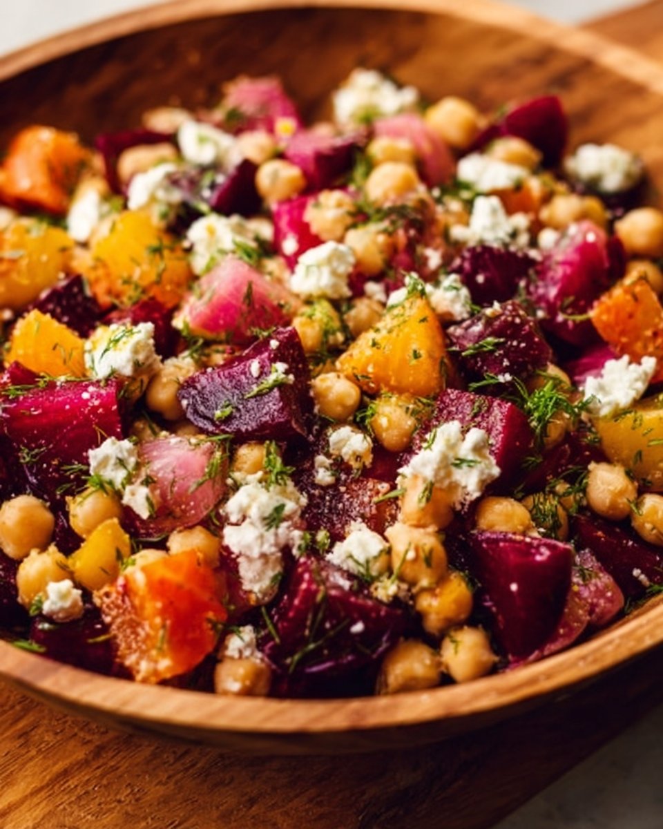 Chickpea Beet Feta Salad