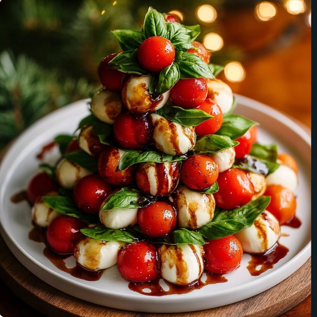 Caprese Salad Christmas Tree